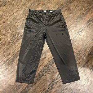 Gap black satin boy friend pants, size 12 R.